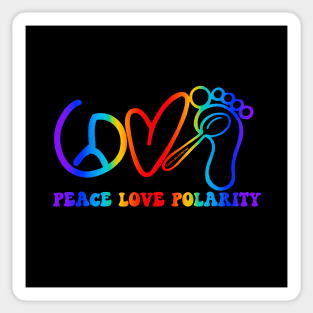 Peace Love Polarity Sticker
